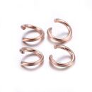 50 stainless steel jump rings 6mm rose gold