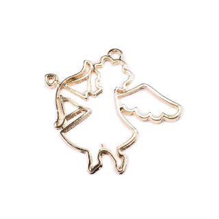 bezel angel with bow and arrow gold