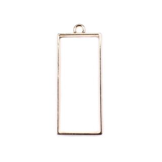 bezel long rectangle gold