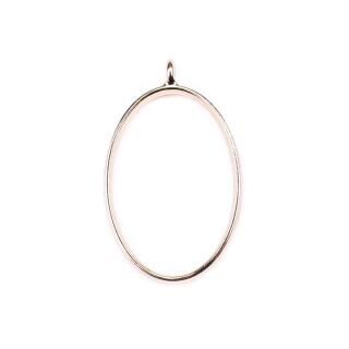 metal frame oval gold