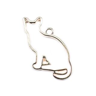 bezel sitting cat rose gold - design 3