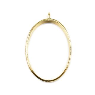 Lünette tiefes Oval 35x25mm gold