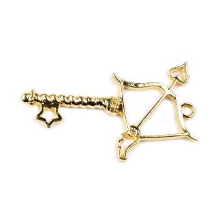 bezel zodiac sign Sagittarius gold - design 1