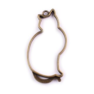 bezel big sitting cat bronze