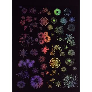 holografic clear foil - fireworks