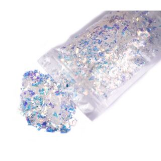 20g glitter flakes white