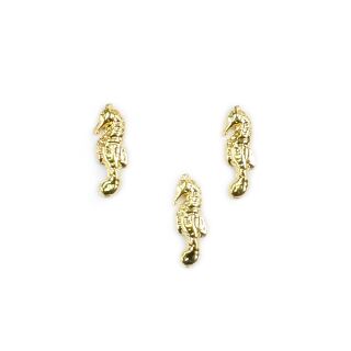 3 sea horses gold