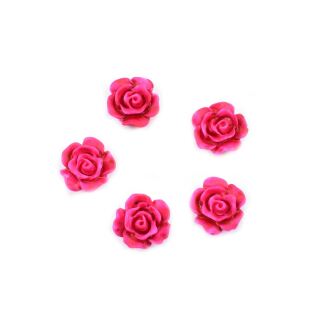 5 roses dark pink