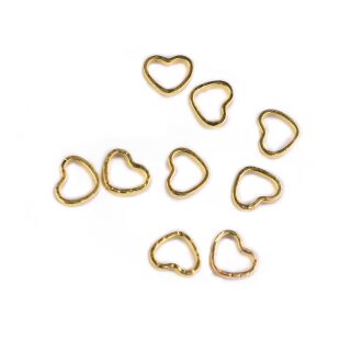 10 little hearts gold - design 6