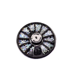 diamond faceted mini crystals wheel