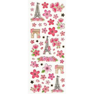 Sakura Paris Stickerbogen transparent