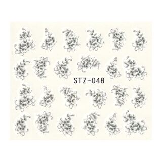 flowers water transfer sticker sheet STZ-048