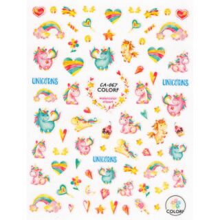 unicorn sticker sheet CA-067