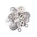50g mixed gears silver