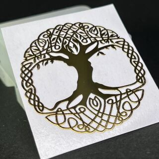 Metallsticker mystische Symbole gold - Design 28 - Baum des Lebens