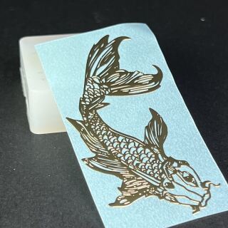 Metallsticker Tiere gold - Koi