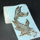 metal sticker animals gold - koi