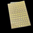 metal sticker 5mm letters and numbers gold -  capital...