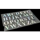 holographic letter stickers 25mm