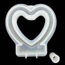 silicone mold set heart vase