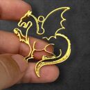 bezel winged dragon gold