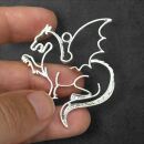 bezel winged dragon silver