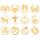 metal sticker zodiac signs gold