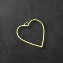 bezel simple heart antique bronze