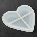 silicone mold flat heart bowl