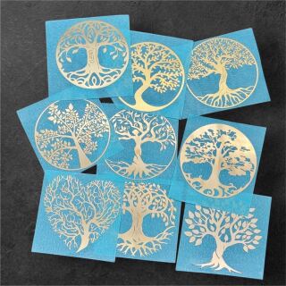 metal sticker tree of life gold