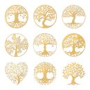 metal sticker tree of life gold